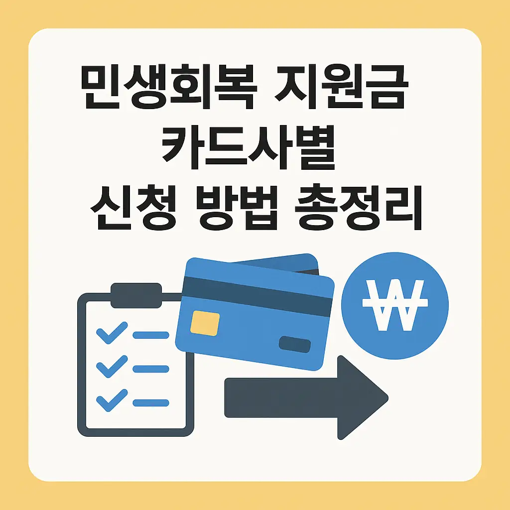 민생회복 지원금 카드사 신청